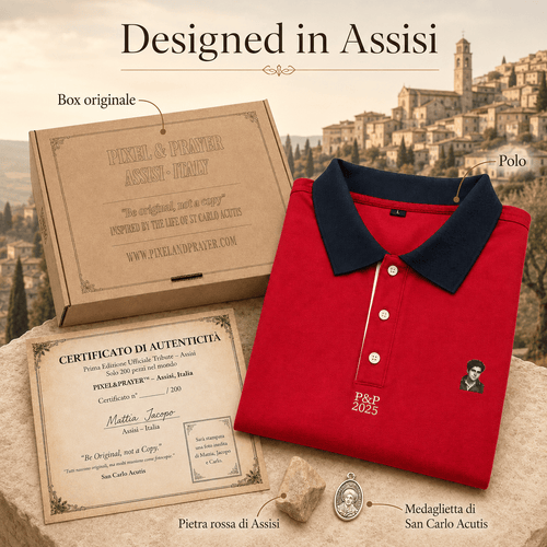 Polo Carlo Acutis - Assisi Edition | Pixel & Prayer - Pixel & Prayer